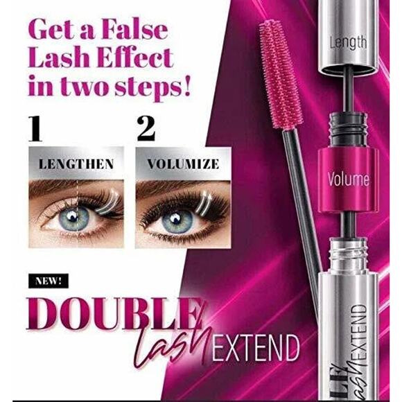 Farmasi Double Lash Extend Mascara Lengthening & Volumizing Defined Lashes - Picture 1 of 11